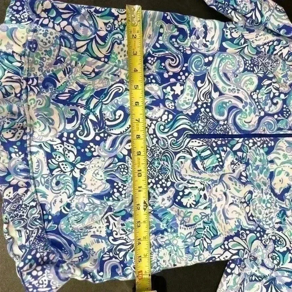 Lilly Pulitzer Skipper Popover Blue 1/2 Zip Pullover Top with Pockets (Girls XL) - Picture 7 of 10